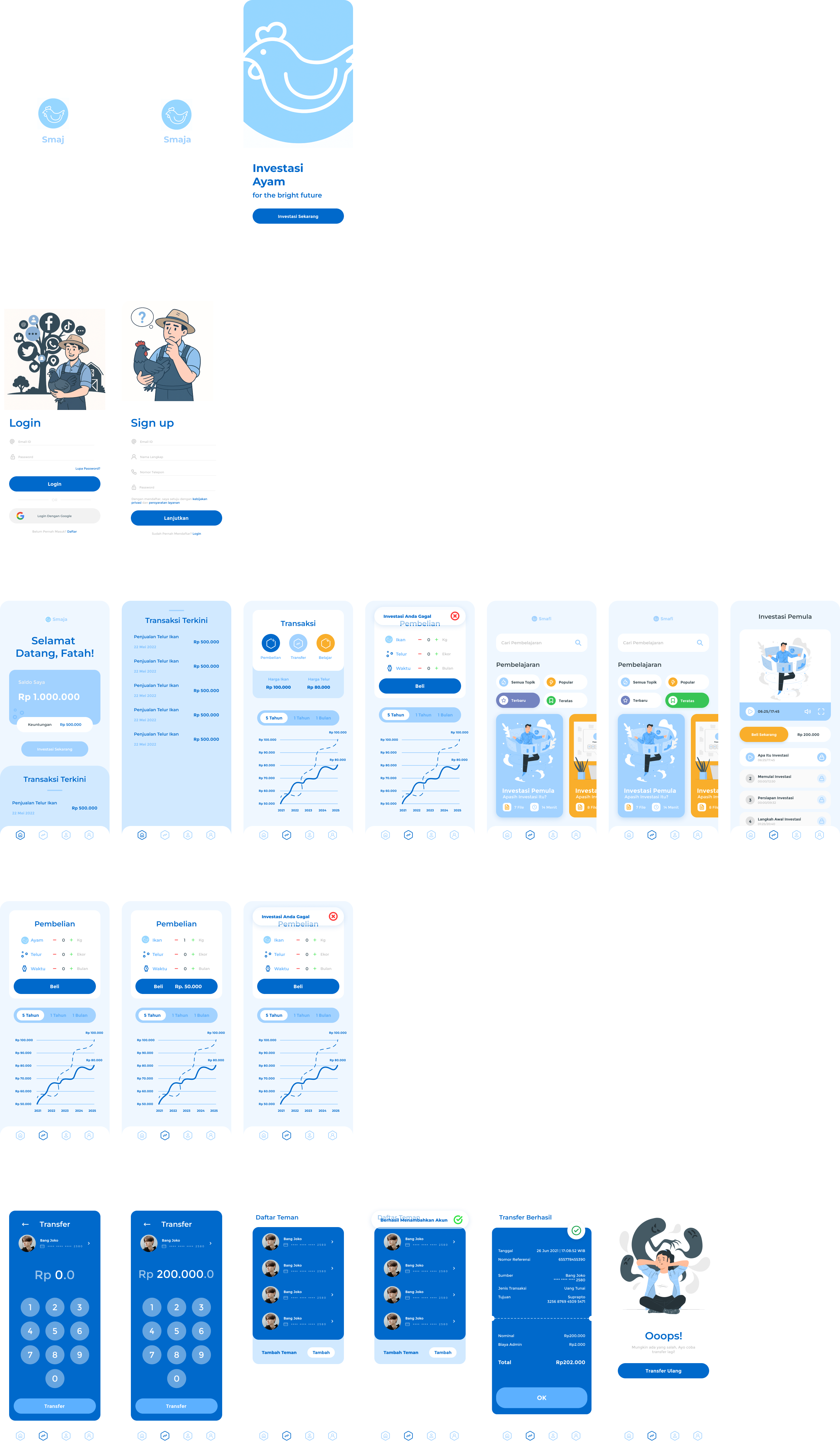 SMAJA Mobile UI Design